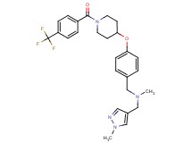 N-methyl-1-(1-methyl-1H-pyrazol-4-yl)-N-[4-({1-[4-(trifluoromethyl)benzoyl]-4-piperidinyl}oxy)benzyl]methanamine