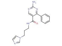 2-amino-N-[3-(1H-imidazol-1-yl)propyl]-4-phenylpyrimidine-5-carboxamide
