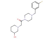 1-{2-[4-(3-fluorobenzyl)-1-piperazinyl]-2-oxoethyl}-3-piperidinol