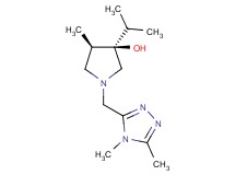 rel-(3R,4R)-1-[(4,5-dimethyl-4H-1,2,4-triazol-3-yl)methyl]-3-isopropyl-4-methyl-3-pyrrolidinol hydrochloride