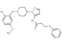 N-{1-[1-(2-hydroxy-5-methoxybenzyl)-4-piperidinyl]-1H-pyrazol-5-yl}-3-phenoxypropanamide