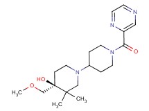 (4S*)-4-(methoxymethyl)-3,3-dimethyl-1'-(pyrazin-2-ylcarbonyl)-1,4'-bipiperidin-4-ol