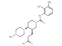 3-[(3R*,4S*)-1-{[(2,3-dimethylphenyl)amino]carbonyl}-4-(4-methylpiperazin-1-yl)piperidin-3-yl]propanoic acid