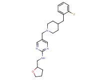 5-{[4-(2-fluorobenzyl)-1-piperidinyl]methyl}-N-(tetrahydro-2-furanylmethyl)-2-pyrimidinamine