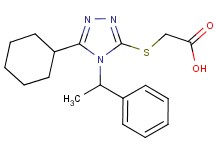 {[5-cyclohexyl-4-(1-phenylethyl)-4H-1,2,4-triazol-3-yl]thio}acetic acid