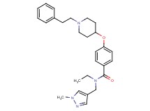 N-ethyl-N-[(1-methyl-1H-pyrazol-4-yl)methyl]-4-{[1-(2-phenylethyl)-4-piperidinyl]oxy}benzamide