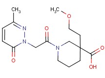 3-(2-methoxyethyl)-1-[(3-methyl-6-oxo-1(6H)-pyridazinyl)acetyl]-3-piperidinecarboxylic acid