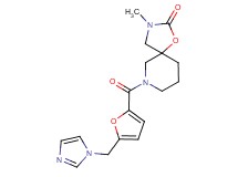 7-[5-(1H-imidazol-1-ylmethyl)-2-furoyl]-3-methyl-1-oxa-3,7-diazaspiro[4.5]decan-2-one