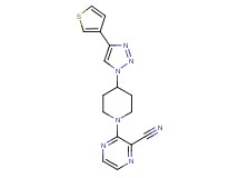 3-{4-[4-(3-thienyl)-1H-1,2,3-triazol-1-yl]-1-piperidinyl}-2-pyrazinecarbonitrile