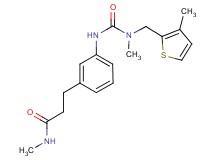 N-methyl-3-{3-[({methyl[(3-methyl-2-thienyl)methyl]amino}carbonyl)amino]phenyl}propanamide