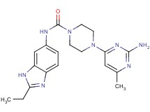 4-(2-amino-6-methylpyrimidin-4-yl)-N-(2-ethyl-1H-benzimidazol-6-yl)piperazine-1-carboxamide