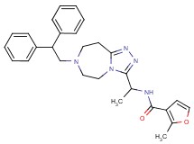 N-{1-[7-(2,2-diphenylethyl)-6,7,8,9-tetrahydro-5H-[1,2,4]triazolo[4,3-d][1,4]diazepin-3-yl]ethyl}-2-methyl-3-furamide