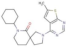 7-cyclohexyl-2-(6-methylthieno[2,3-d]pyrimidin-4-yl)-2,7-diazaspiro[4.5]decan-6-one