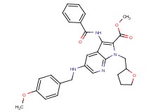 methyl 3-(benzoylamino)-5-[(4-methoxybenzyl)amino]-1-(tetrahydro-2-furanylmethyl)-1H-pyrrolo[2,3-b]pyridine-2-carboxylate