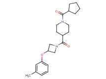 1-(cyclopentylcarbonyl)-4-{[3-(3-methylphenoxy)-1-azetidinyl]carbonyl}piperidine