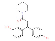 3-[1-(4-hydroxyphenyl)-3-oxo-3-(1-piperidinyl)propyl]phenol