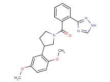 3-(2-{[3-(2,5-dimethoxyphenyl)pyrrolidin-1-yl]carbonyl}phenyl)-1H-1,2,4-triazole