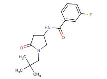 N-[1-(2,2-dimethylpropyl)-5-oxo-3-pyrrolidinyl]-3-fluorobenzamide