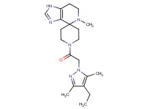 1'-[(4-ethyl-3,5-dimethyl-1H-pyrazol-1-yl)acetyl]-5-methyl-1,5,6,7-tetrahydrospiro[imidazo[4,5-c]pyridine-4,4'-piperidine]