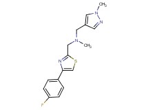 1-[4-(4-fluorophenyl)-1,3-thiazol-2-yl]-N-methyl-N-[(1-methyl-1H-pyrazol-4-yl)methyl]methanamine