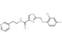 2-[(2-chloro-4-fluorophenoxy)methyl]-N-[2-(3-pyridinyl)ethyl]-1,3-oxazole-4-carboxamide
