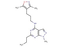 N-[3-(3,5-dimethylisoxazol-4-yl)propyl]-1-methyl-6-propyl-1H-pyrazolo[3,4-d]pyrimidin-4-amine