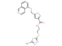 5-[(5-isoquinolinyloxy)methyl]-N-{2-[(5-methyl-1,3,4-thiadiazol-2-yl)thio]ethyl}-3-isoxazolecarboxamide