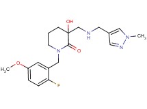 1-(2-fluoro-5-methoxybenzyl)-3-hydroxy-3-({[(1-methyl-1H-pyrazol-4-yl)methyl]amino}methyl)piperidin-2-one