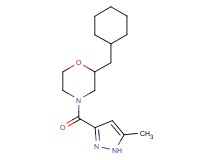 2-(cyclohexylmethyl)-4-[(5-methyl-1H-pyrazol-3-yl)carbonyl]morpholine