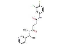N'-(3-chloro-4-fluorophenyl)-N-methyl-N-(1-pyridin-3-ylethyl)succinamide