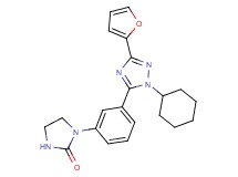 1-{3-[1-cyclohexyl-3-(2-furyl)-1H-1,2,4-triazol-5-yl]phenyl}imidazolidin-2-one