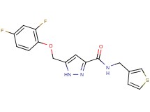 5-[(2,4-difluorophenoxy)methyl]-N-(3-thienylmethyl)-1H-pyrazole-3-carboxamide