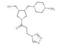 {(3R*,4R*)-4-[(4-methyl-1-piperazinyl)methyl]-1-[3-(4H-1,2,4-triazol-4-yl)propanoyl]-3-pyrrolidinyl}methanol