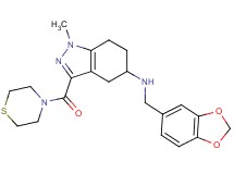 N-(1,3-benzodioxol-5-ylmethyl)-1-methyl-3-(4-thiomorpholinylcarbonyl)-4,5,6,7-tetrahydro-1H-indazol-5-amine