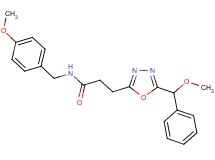 N-(4-methoxybenzyl)-3-{5-[methoxy(phenyl)methyl]-1,3,4-oxadiazol-2-yl}propanamide
