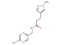 N-[(5-methylpyrazin-2-yl)methyl]-3-(1-methyl-1H-pyrazol-4-yl)propanamide