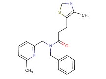 N-benzyl-N-[(6-methyl-2-pyridinyl)methyl]-3-(4-methyl-1,3-thiazol-5-yl)propanamide