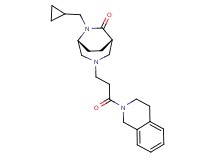 (1S*,5R*)-6-(cyclopropylmethyl)-3-[3-(3,4-dihydroisoquinolin-2(1H)-yl)-3-oxopropyl]-3,6-diazabicyclo[3.2.2]nonan-7-one
