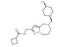 N-({5-[(cis-4-aminocyclohexyl)methyl]-5,6,7,8-tetrahydro-4H-pyrazolo[1,5-a][1,4]diazepin-2-yl}methyl)cyclobutanecarboxamide dihydrochloride