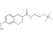 7-methoxy-N-{2-[(trifluoromethyl)thio]ethyl}chromane-3-carboxamide