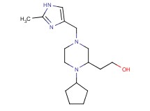 2-{1-cyclopentyl-4-[(2-methyl-1H-imidazol-4-yl)methyl]-2-piperazinyl}ethanol