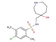 4-chloro-N-[(4-hydroxy-4-azepanyl)methyl]-2,5-dimethylbenzenesulfonamide