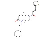 (4aR*,8aS*)-1-(2-cyclohexylethyl)-6-[(2E)-3-(2-thienyl)-2-propenoyl]octahydro-1,6-naphthyridin-2(1H)-one