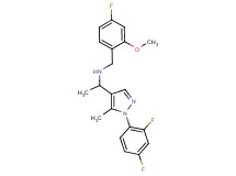 1-[1-(2,4-difluorophenyl)-5-methyl-1H-pyrazol-4-yl]-N-(4-fluoro-2-methoxybenzyl)ethanamine