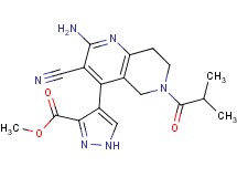 methyl 4-(2-amino-3-cyano-6-isobutyryl-5,6,7,8-tetrahydro-1,6-naphthyridin-4-yl)-1H-pyrazole-3-carboxylate