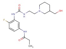 N-(4-fluoro-3-{[({2-[3-(hydroxymethyl)piperidin-1-yl]ethyl}amino)carbonyl]amino}phenyl)propanamide