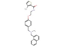 3-methyl-N-[2-(4-{[methyl(1-naphthylmethyl)amino]methyl}phenoxy)ethyl]-2-thiophenecarboxamide