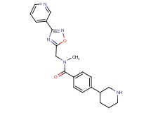 N-methyl-4-piperidin-3-yl-N-[(3-pyridin-3-yl-1,2,4-oxadiazol-5-yl)methyl]benzamide