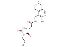 2-(2,5-dioxo-1-propyl-4-imidazolidinyl)-N-[(3-methyl-5,6,7,8-tetrahydro-2,7-naphthyridin-4-yl)methyl]acetamide