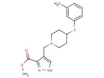 methyl 4-({4-[(3-methylphenyl)thio]-1-piperidinyl}methyl)-1H-pyrazole-3-carboxylate